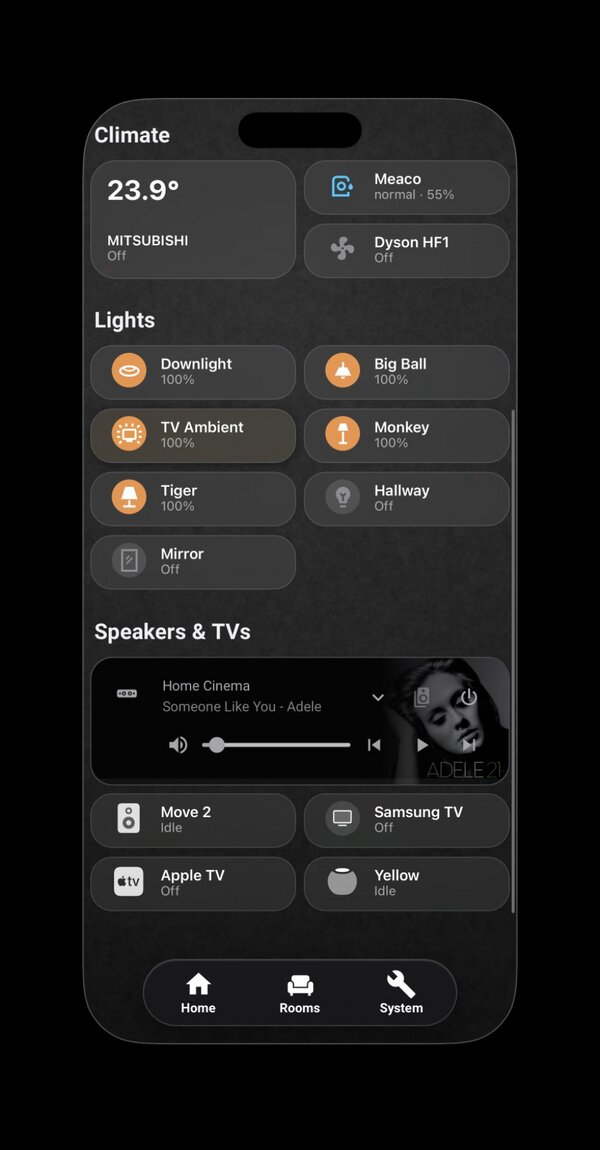 Lounge media section